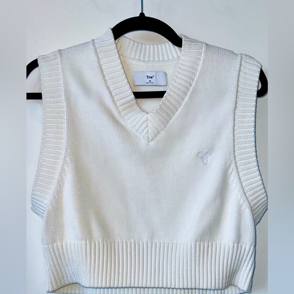 TNA White Cropped Sweater | Size: XS - Picture 1 of 2